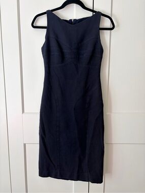Narciso Rodriguez Midnight Navy Fitted Sheath Dress | 38